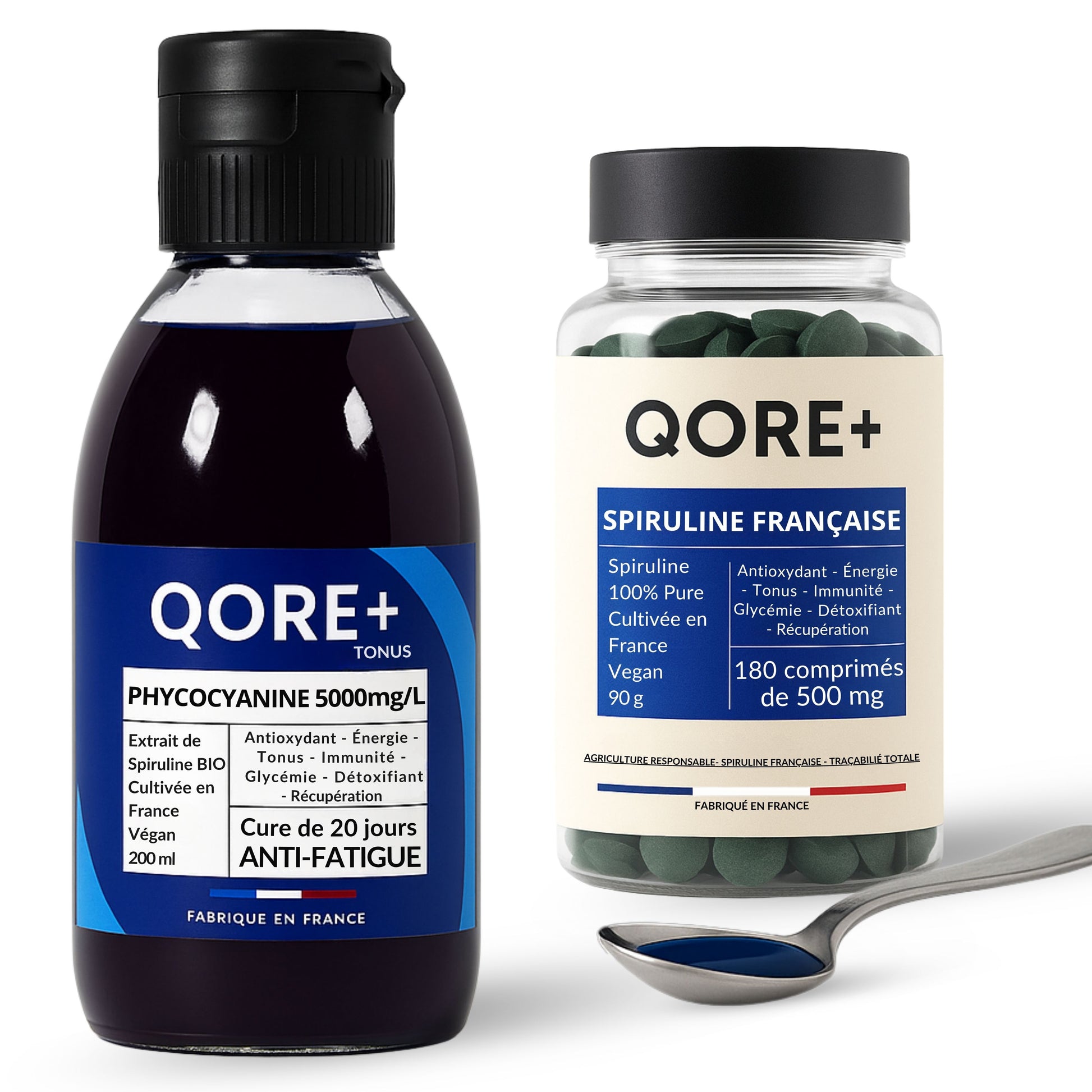 Pack Forme & Vitalité : Spiruline 90g + Phyco 5000mg/L